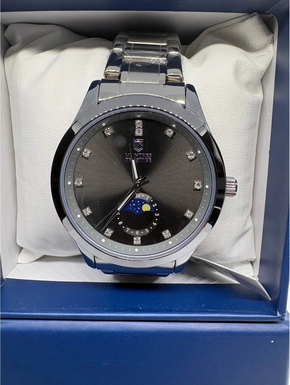 MPW-0374 Montres Prestige Men's Watch 42mm Steel  Grey Metal Dial New